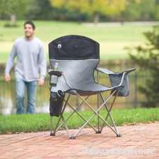Coleman Oversized Quad Black Chairs + Cooler/Cup Holder, 4-Pack | 4 x 2000020256
